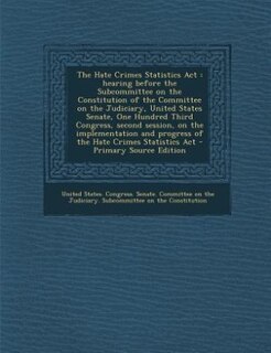 Front cover_The Hate Crimes Statistics Act