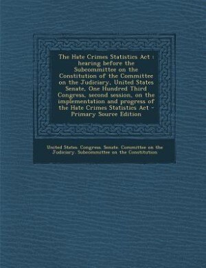 Front cover_The Hate Crimes Statistics Act