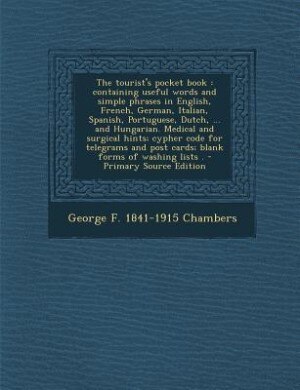 Front cover_The tourist's pocket book