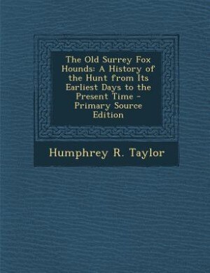Front cover_The Old Surrey Fox Hounds