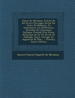 Front cover_Esprit De Mirabeau
