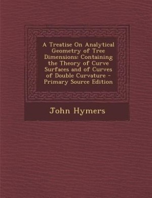Front cover_A Treatise On Analytical Geometry of Tree Dimensions