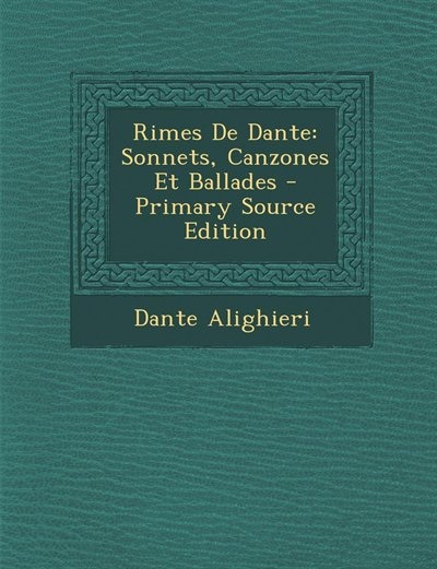 Front cover_Rimes De Dante