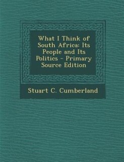 Couverture_What I Think of South Africa