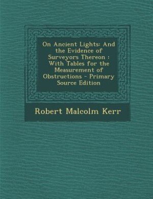 Front cover_On Ancient Lights