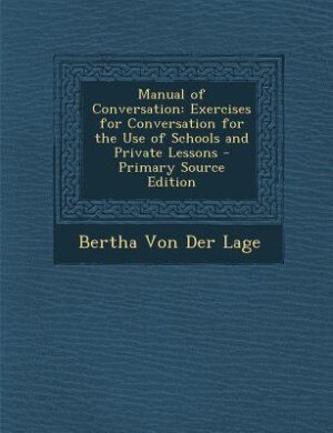 Front cover_Manual of Conversation