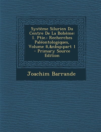 Front cover_Systême Silurien Du Centre De La Bohême