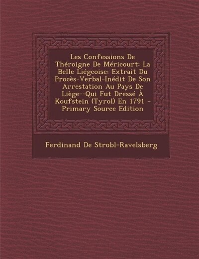 Front cover_Les Confessions De Théroigne De Méricourt