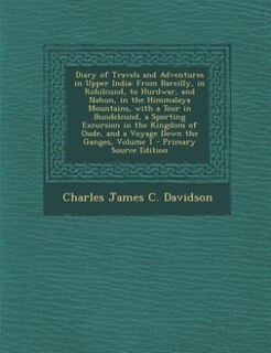Front cover_Diary of Travels and Adventures in Upper India