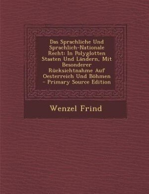Front cover_Das Sprachliche Und Sprachlich-Nationale Recht