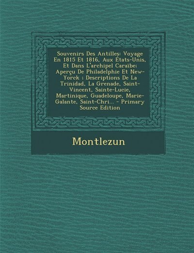 Couverture_Souvenirs Des Antilles