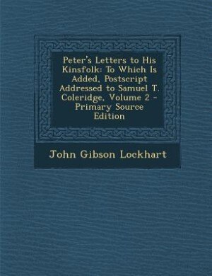 Front cover_Peter's Letters to His Kinsfolk