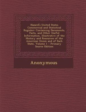 Couverture_Hazard's United States Commercial and Statistical Register