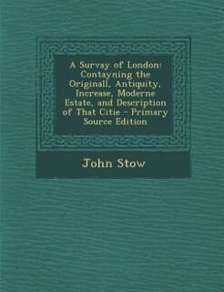 Couverture_A Survay of London