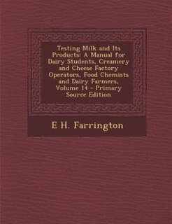 Couverture_Testing Milk and Its Products
