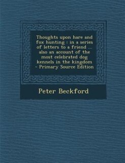 Front cover_Thoughts upon hare and fox hunting
