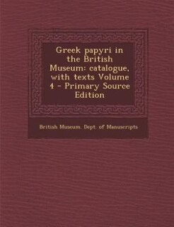 Front cover_Greek papyri in the British Museum