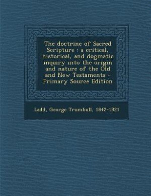 Couverture_The doctrine of Sacred Scripture