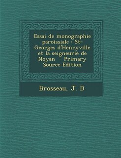 Front cover_Essai de monographie paroissiale