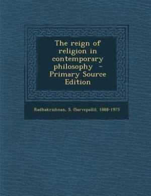 Front cover_The reign of religion in contemporary philosophy