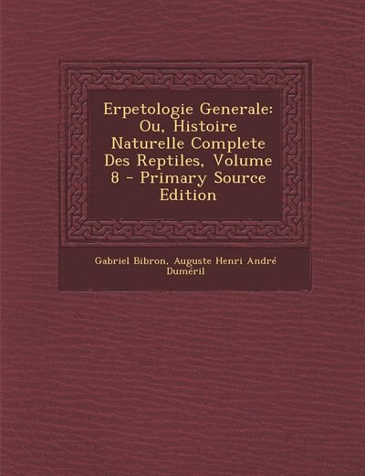 Front cover_Erpetologie Generale