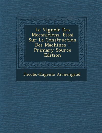 Front cover_Le Vignole Des Mecaniciens