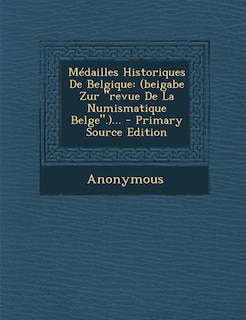 Couverture_Médailles Historiques De Belgique