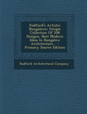 Couverture_Radford's Artistic Bungalows