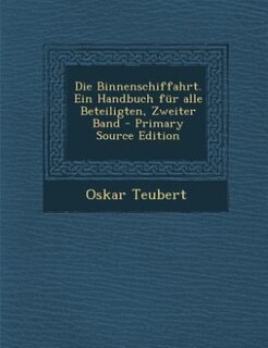 Couverture_Die Binnenschiffahrt. Ein Handbuch für alle Beteiligten, Zweiter Band