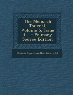 Front cover_The Menorah Journal, Volume 5, Issue 4... - Primary Source Edition