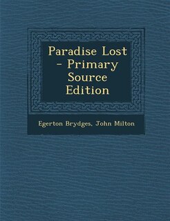 Front cover_Paradise Lost - Primary Source Edition