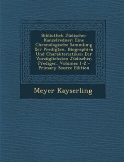 Couverture_Bibliothek Jüdischer Kanzelredner