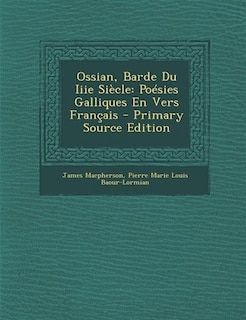 Couverture_Ossian, Barde Du Iiie Siècle