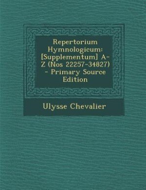 Front cover_Repertorium Hymnologicum