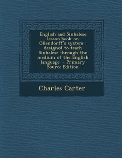 Front cover_English and Sinhalese lesson book on Ollendorff's system