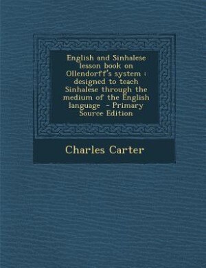 Front cover_English and Sinhalese lesson book on Ollendorff's system
