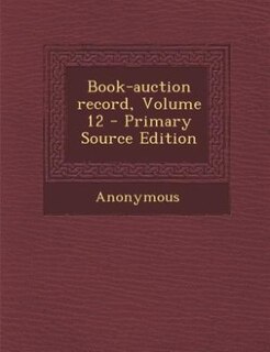 Couverture_Book-auction record, Volume 12