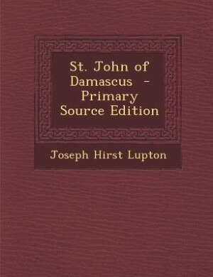 Front cover_St. John of Damascus