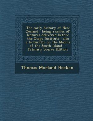 Couverture_The early history of New Zealand