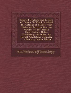 Front cover_Selected Orations and Letters of Cicero