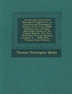 Front cover_The Dormant and Extinct Baronage of England