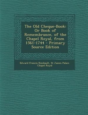 Couverture_The Old Cheque-Book