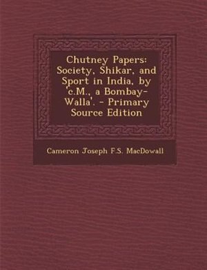 Front cover_Chutney Papers