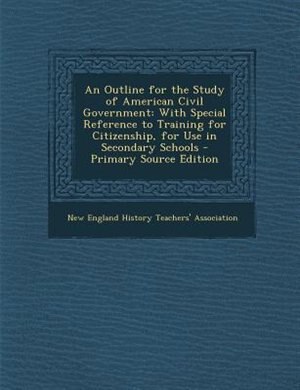 Front cover_An Outline for the Study of American Civil Government