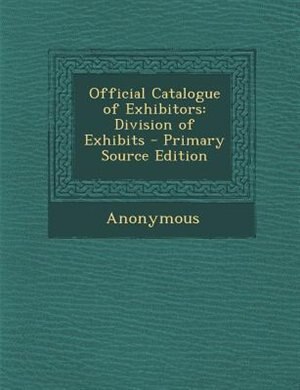 Couverture_Official Catalogue of Exhibitors