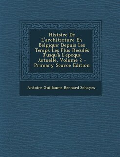 Front cover_Histoire De L'architecture En Belgique