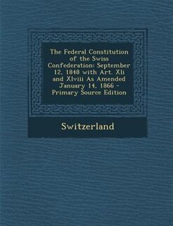 Front cover_The Federal Constitution of the Swiss Confederation