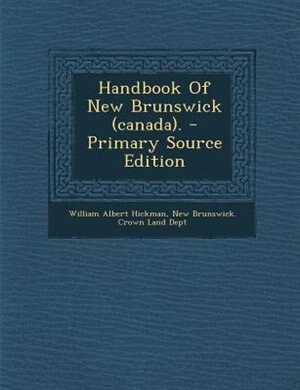 Front cover_Handbook Of New Brunswick (canada).