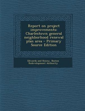 Couverture_Report on project improvements