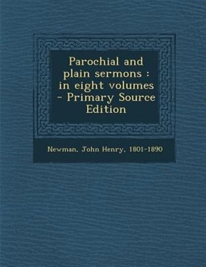 Front cover_Parochial and plain sermons